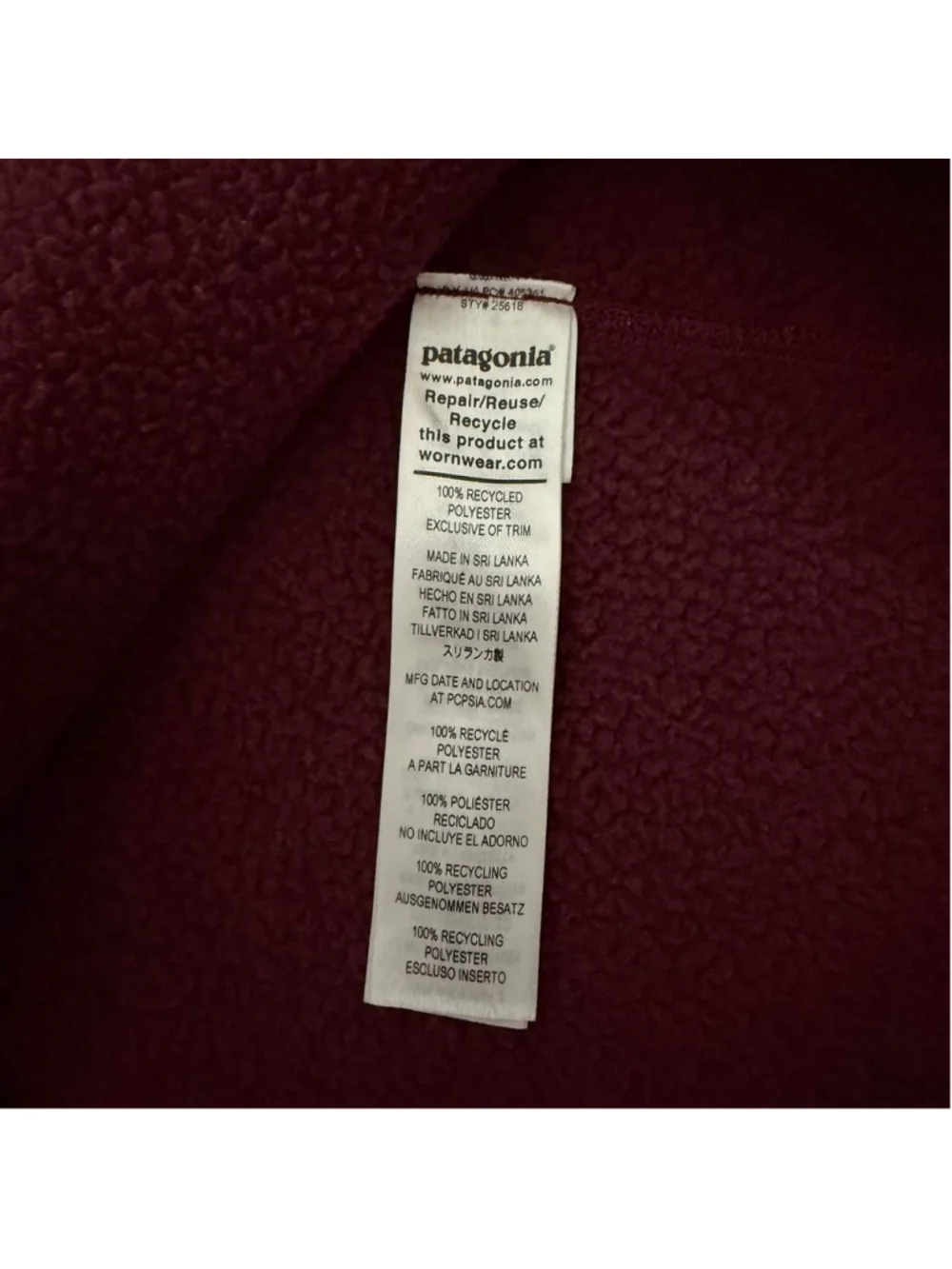 Patagonia Better Sweater Quarter Zip - Size S